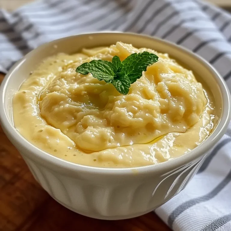 Molho de Alho Cremoso Receita How to Make Irresistible Garlic Sauce Creamy garlic sauce in a white bowl, with grilled sausages in the background.