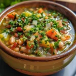 Close-up of a colorful dish with sautéed vegetables including carrots, peppers, and broccoli.