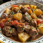 Almôndegas suculentas ao lado de um purê de batata cremoso.