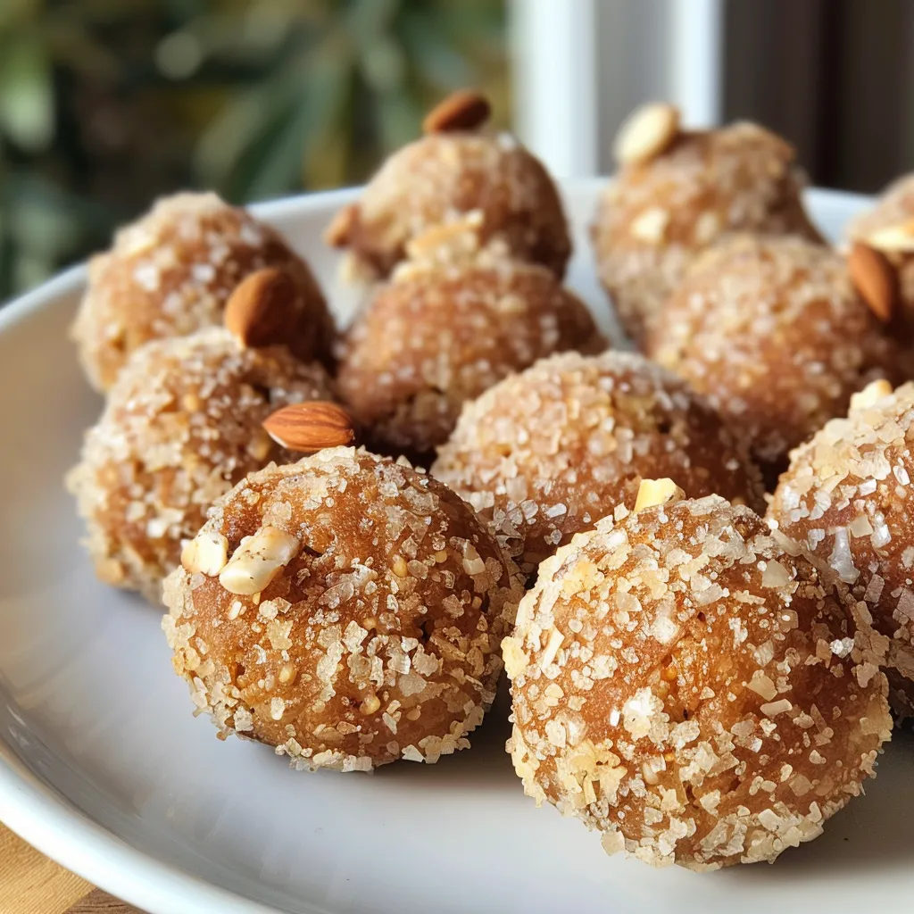 Close-up de bolinhas energéticas de aveia, com pedaços de chocolate visíveis.
