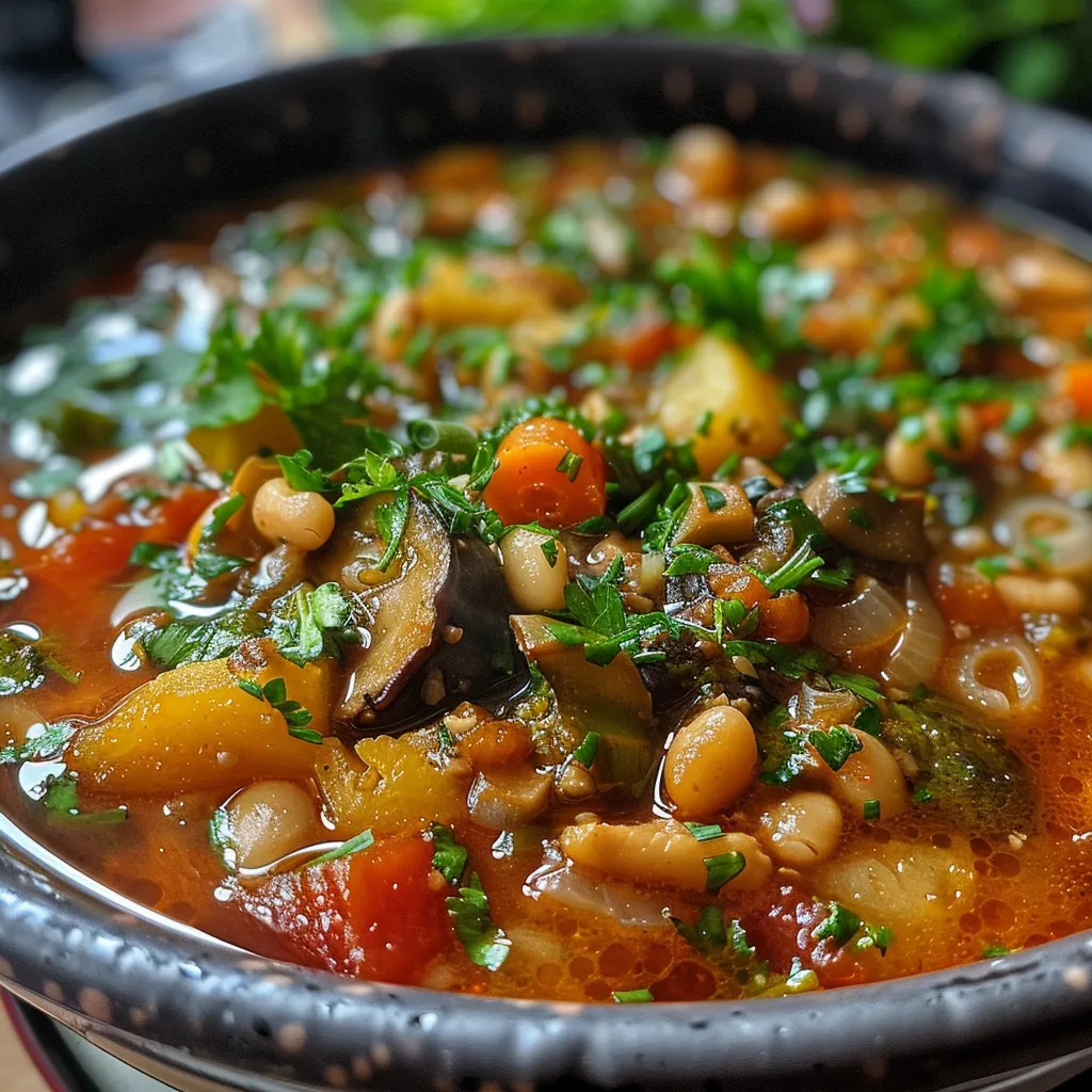 Prato colorido de legumes salteados com tofu e carne.