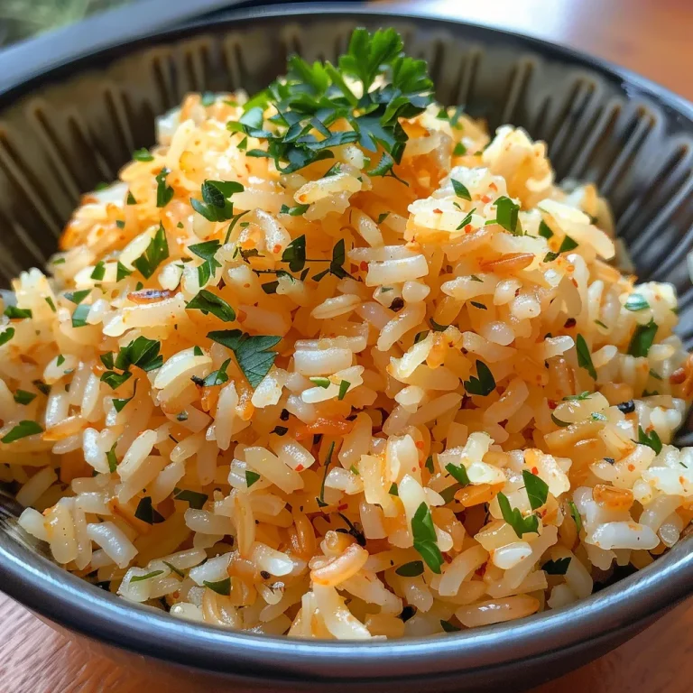 Close-up of a bowl of Arroz Básico, showcasing fluffy rice.