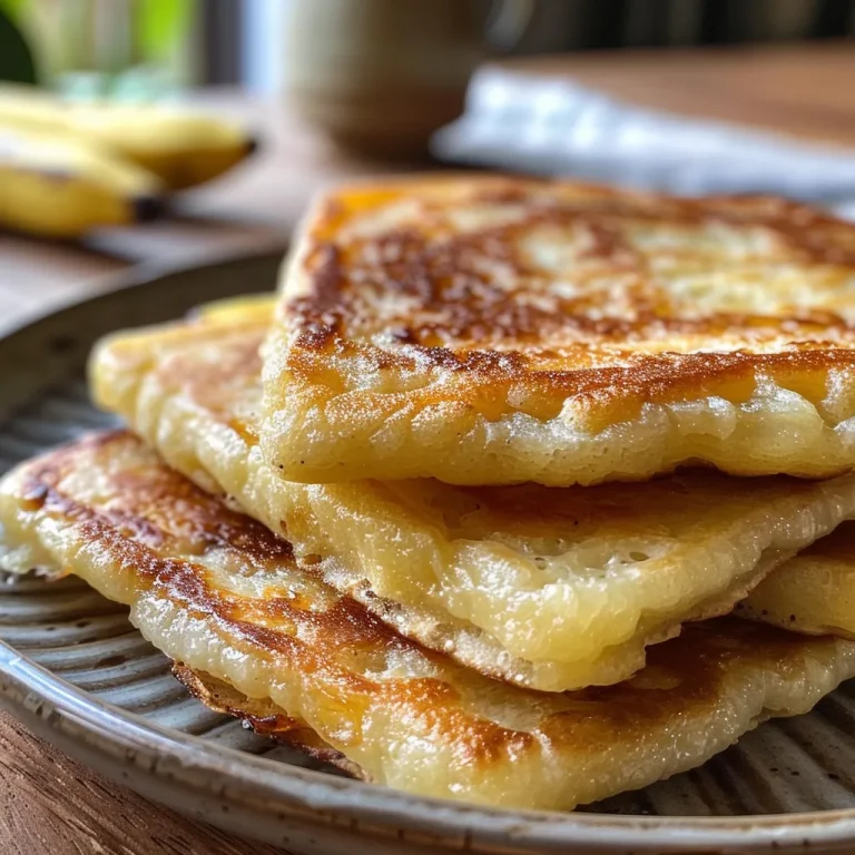 Close-up of a healthy oat pancake stacked with a golden-brown exterior.