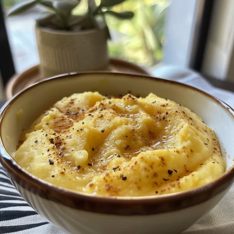 Close-up of a creamy, sweet purple sweet potato puree in a bowl with a smooth texture.