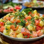 Salada de repolho com pedaços de abacaxi em um prato branco.