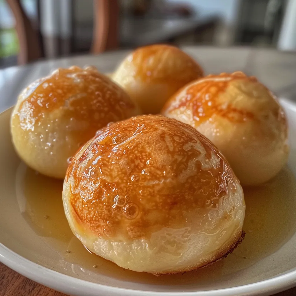 Pão de Queijo de Frigideira em foco, evidenciando a crocância e o queijo derretido.