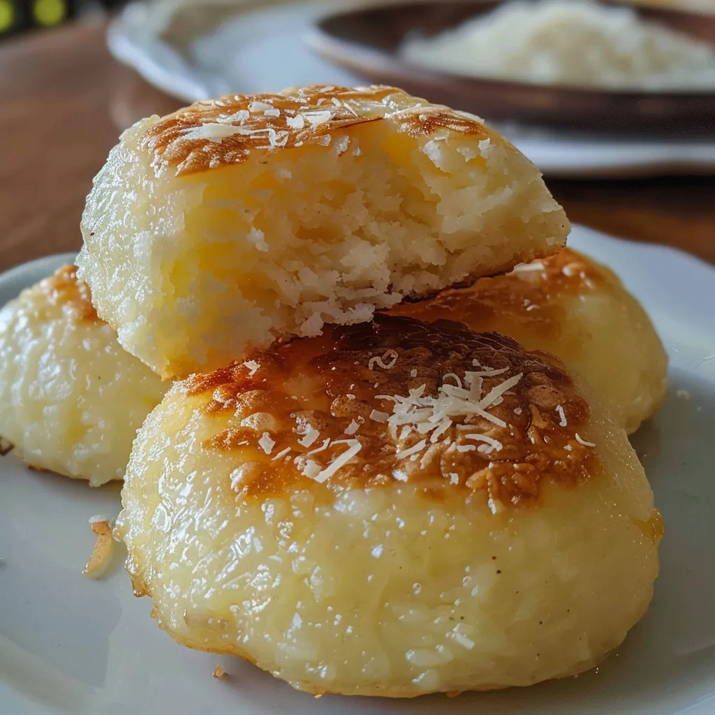 Close-up de Pão de Tapioca, destacando sua textura deliciosa.