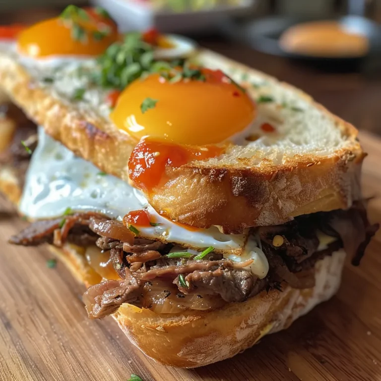 Sanduíche cremoso com ovo cozido em fatias de brioche.