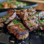 Close-up de abobrinha recheada com carne moída, mostrando a suculência do recheio.