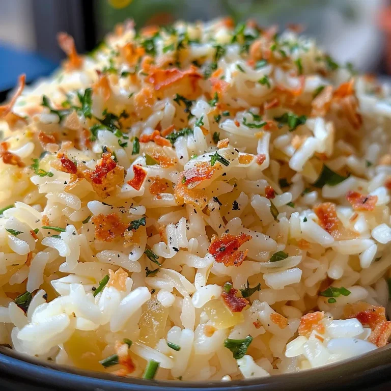 Close-up of Arroz de Forno com Queijo e Presunto served in a dish.
