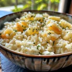 Arroz soltinho refogado com cenoura em uma tigela branca.