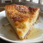 Fatia de bolo fofinho de maçã com canela em um prato.