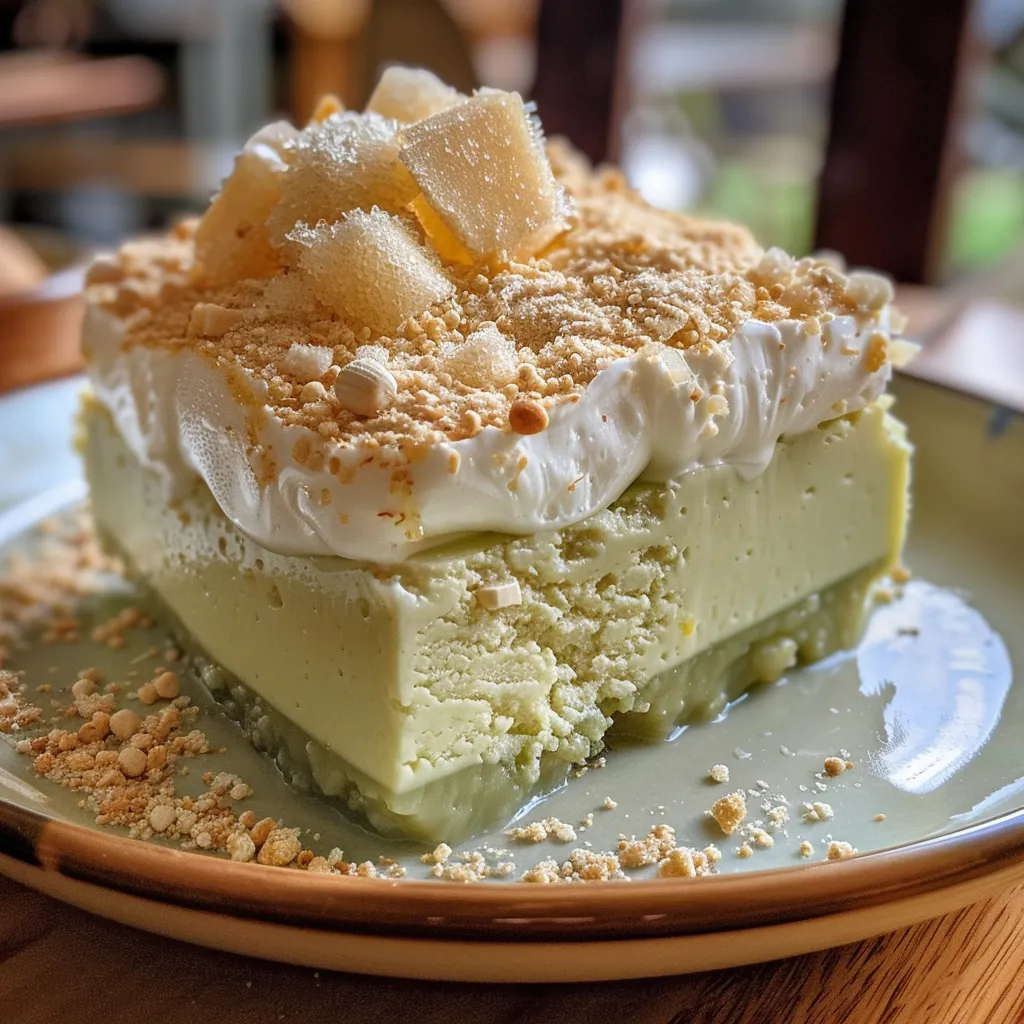 Fatia de bolo de milho cremoso, mostrando a umidade e cor vibrante do milho.