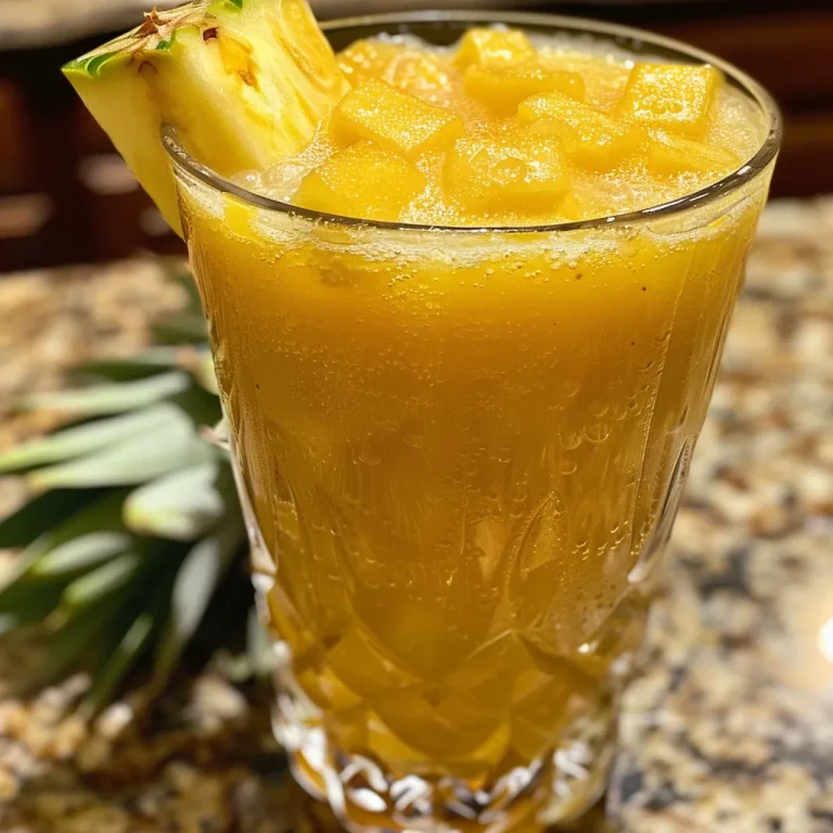 Close-up of a cup of Chá de casca de abacaxi com gengibre.