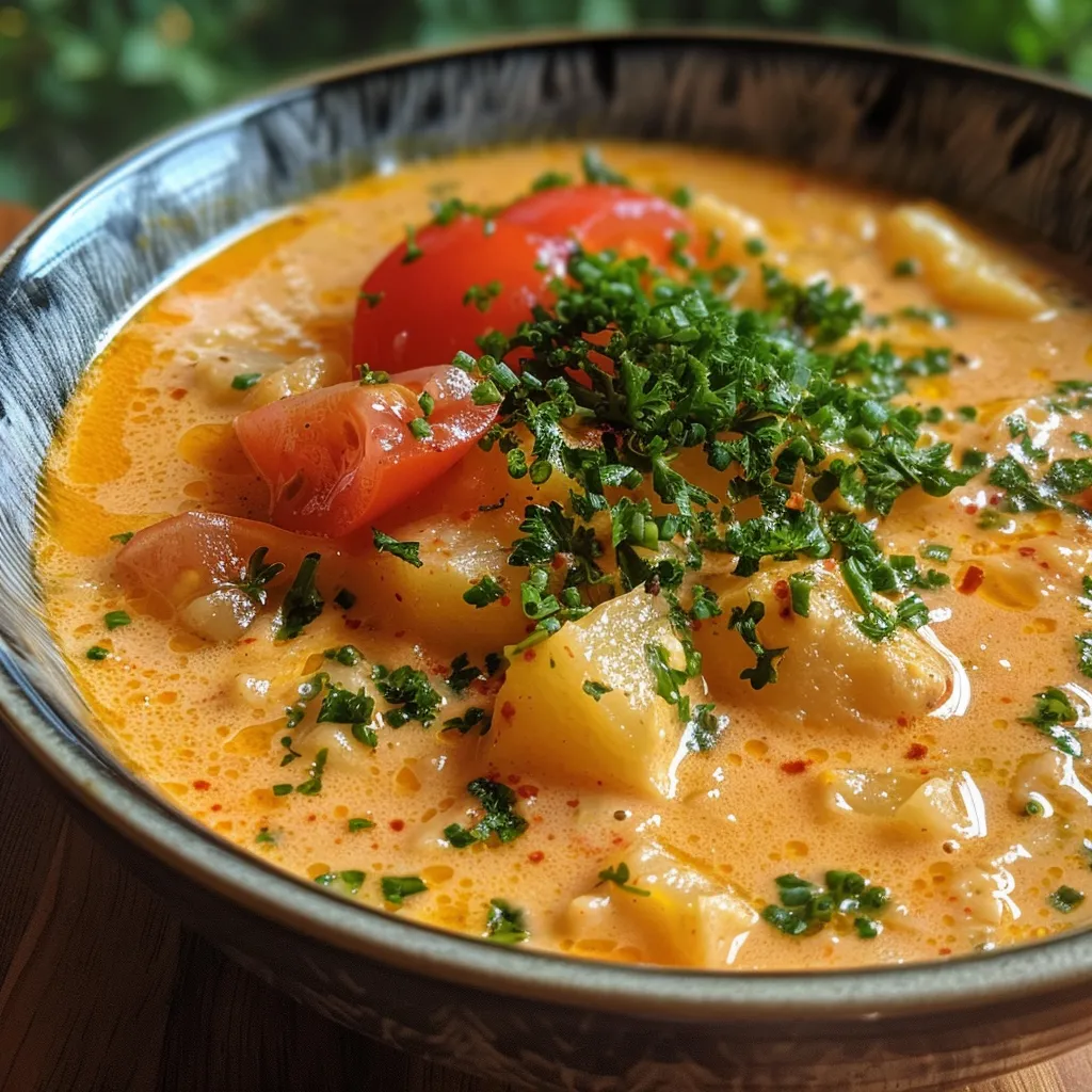 Side view of a juicy Crepioca filled with shredded chicken and herbs.