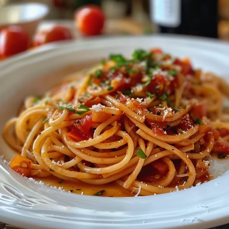 Close-up de espaguete ao sugo com molho vermelhinho e queijo ralado.