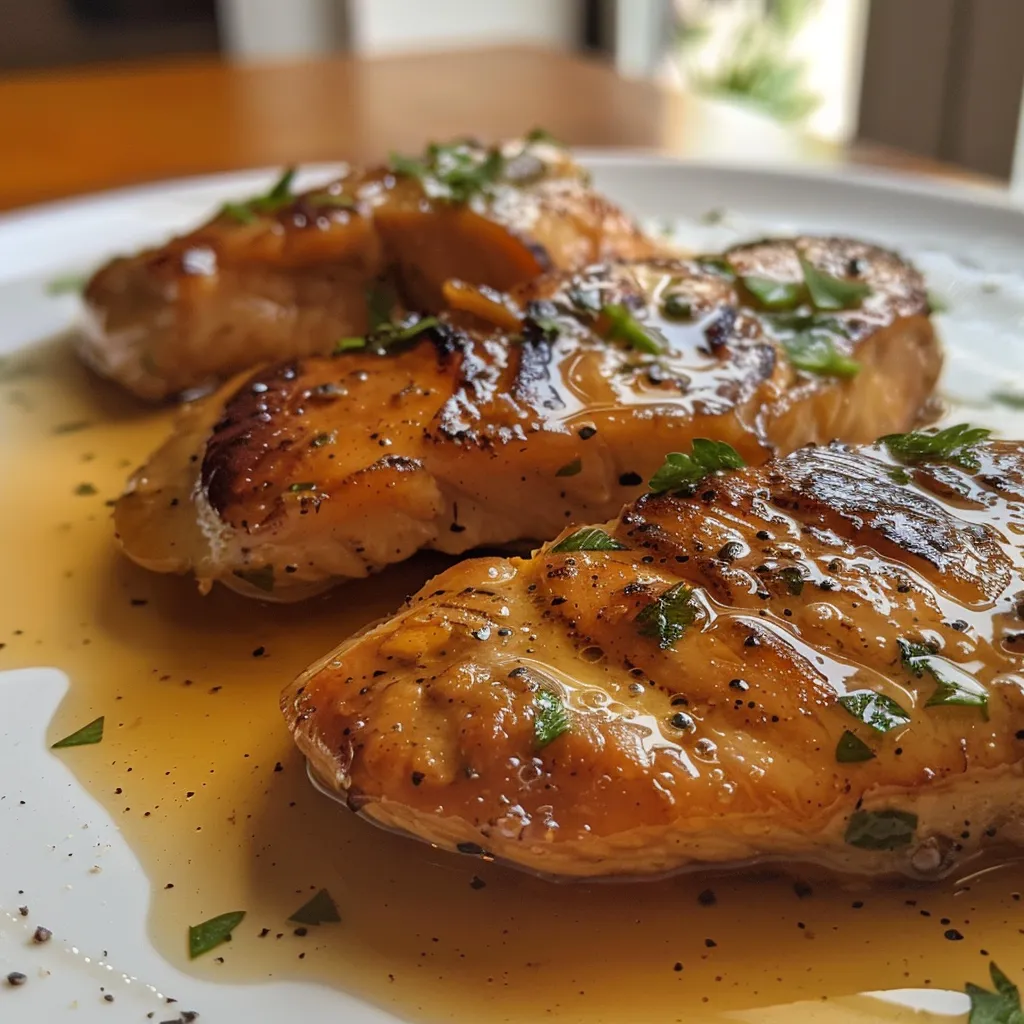 Prato de filé de frango servido com molho cremoso de requeijão.