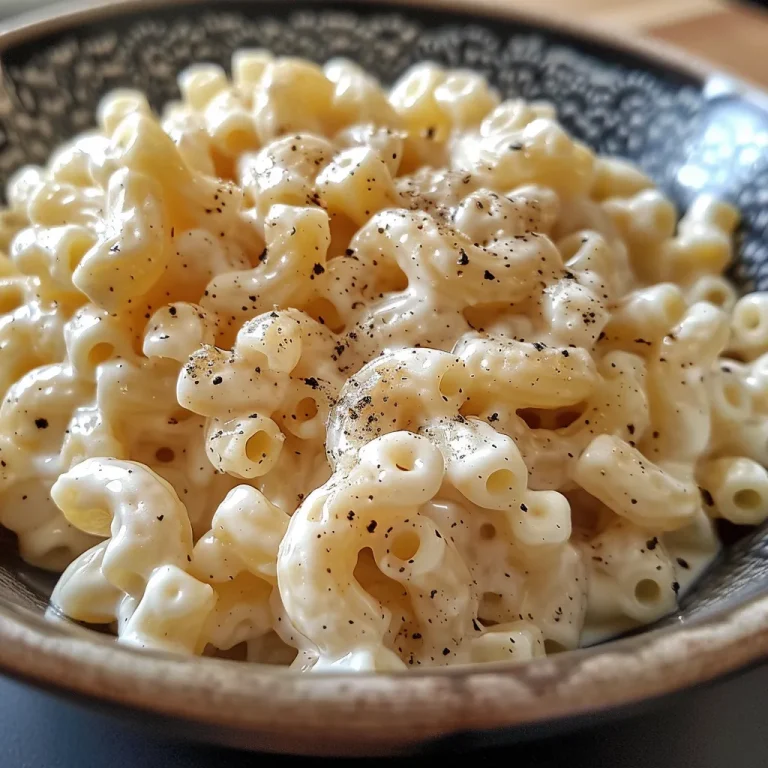 Close-up of creamy white sauce pasta with a rich texture.
