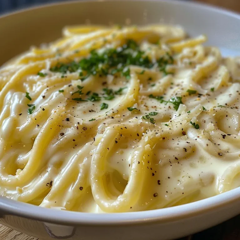 Close-up of a creamy Molho Alfredo sauce in a bowl.