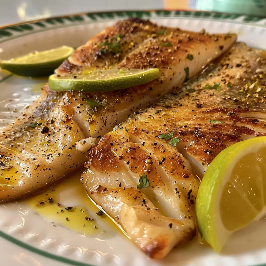 Side view of a juicy grilled fish, showcasing its succulent texture.