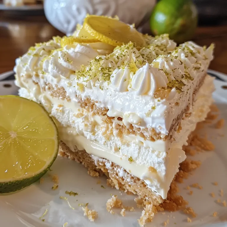 Close-up de uma torta de limão cremosa com biscoitos de maizena.