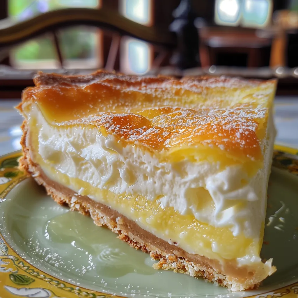 Close-up da Torta de Limão, com texturas de biscoito e creme visíveis.