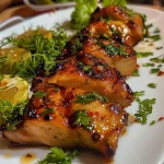 Close-up of a serving of Cuscuz Nordestino com Frango Ensopado in a white bowl.