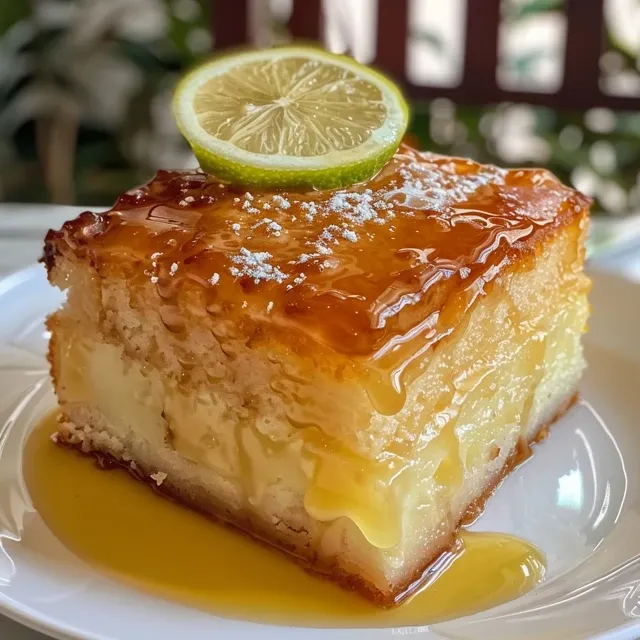 Side view of a lemon cake slice, highlighting the fluffy interior and the lemon glaze on top.