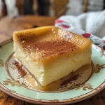 Pudim de leite condensado sem forno em close, com textura cremosa.