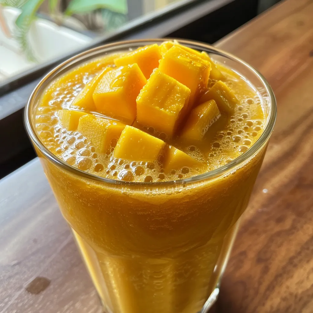 Suco Metabo Slim em um copo, destacando a cor vibrante e a textura.