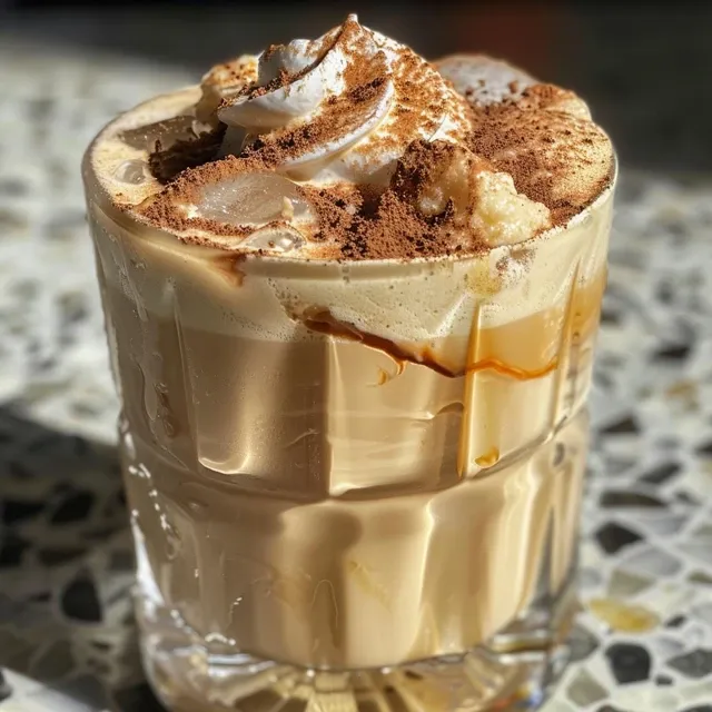 O Latte Gelado que Vai Ado ar Seus Dias de Ver o Latte gelado com mel e canela em um copo, decorado com uma pitada de canela.