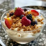 Close up of frozen yogurt berry bites, showcasing mixed berries and a creamy texture.