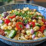 Close-up of a colorful apple salad with grapes and pecans.