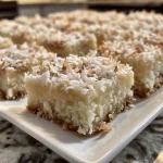 Barrinhas de coco lado a lado com chocolate derretido.