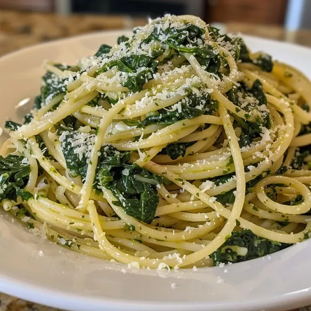 Delicious Massa de Espinafre com Limão served in a bowl, highlighting pasta and ingredients.