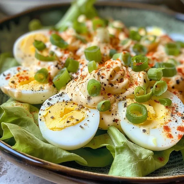 Close-up de um sanduíche de salada de ovo, com ingredientes frescos visíveis.