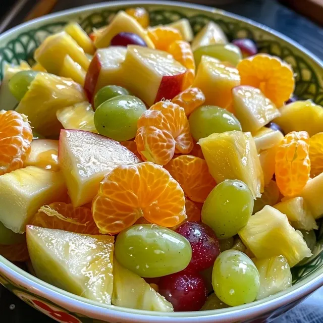 Close-up de uma salada de frutas saudável com maçãs e laranjas.