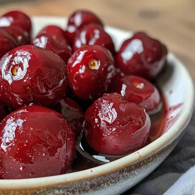 Side view of homemade cherry popsicles, showcasing their juicy texture.