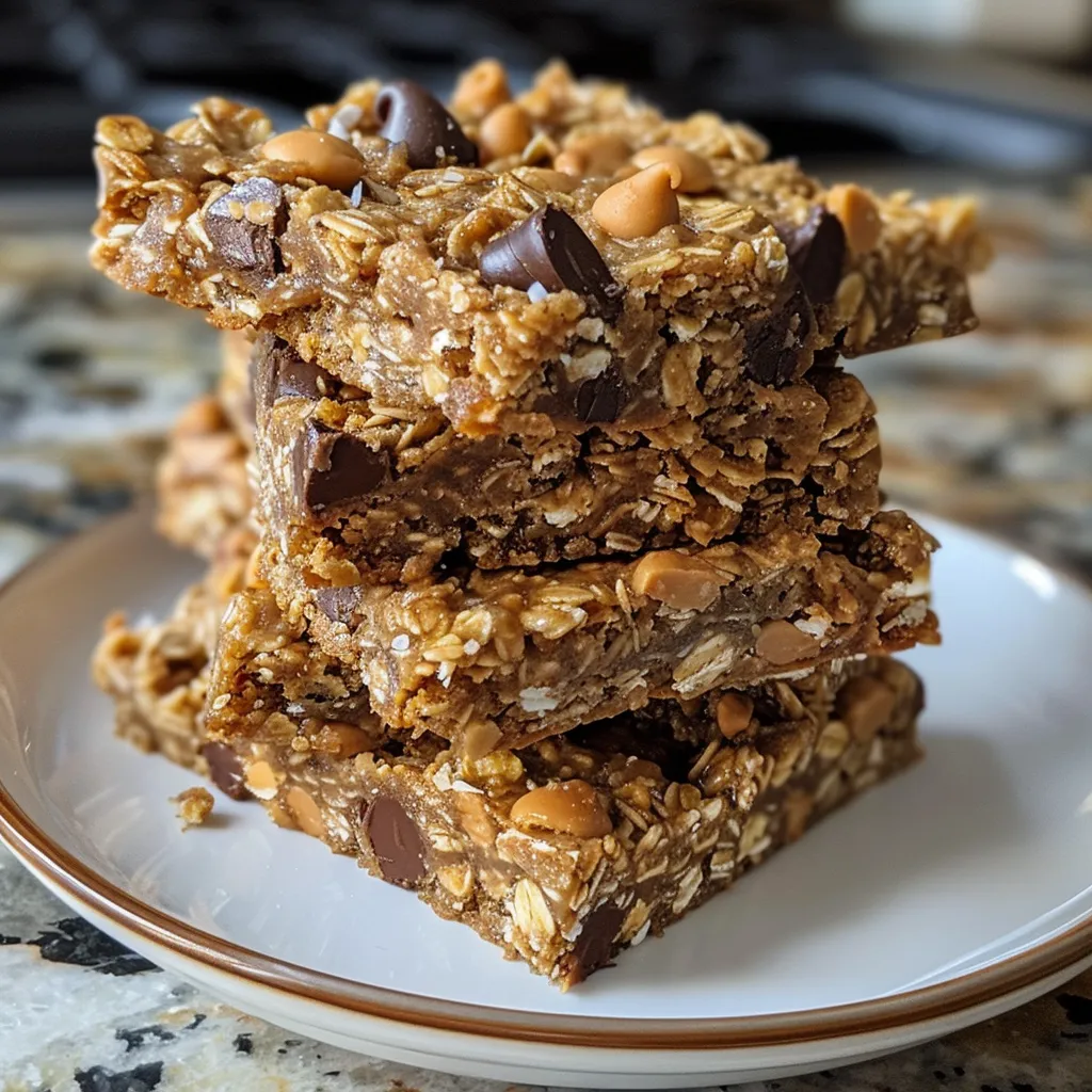 Side view of creamy peanut butter oat cups with a sprinkle of sea salt.