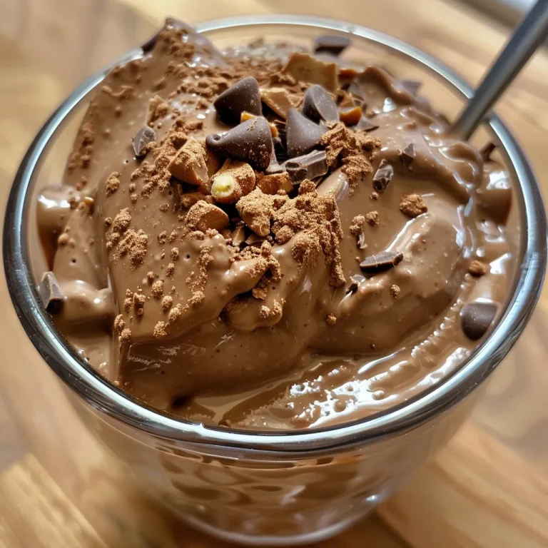 Close-up of creamy chocolate frozen yogurt in a bowl.