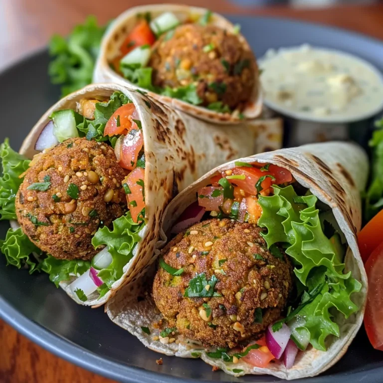 Descubra o Wrap de Falafel Vegano que Vai Encantar Seu Paladar! Wrap de falafel vegano recheado com legumes frescos, visto de lado.