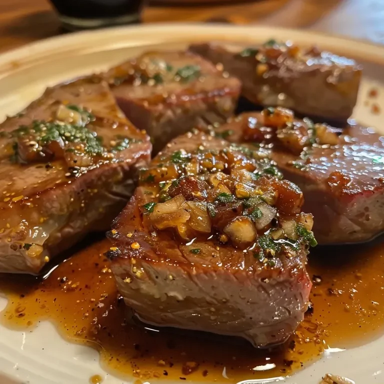 ['Bifes de atum fresco grelhados ao alho, side view.', 'Atum fresco ao alho com limão, servido em prato.', 'Close-up de atum ao alho, decorado com salsinha.', 'Prato de atum grelhado ao alho, com ingredientes ao redor.']