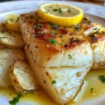 ['Bacalhau assado com limão e alho, dourado e suculento.', 'Prato de bacalhau assado envolto em fatias de limão e alho.', 'Close-up de bacalhau assado com limão e alho crocante.', 'Porção de bacalhau assado, com destaque para o limão e alho.']