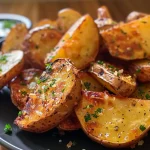 ['Batatas fritas crocantes em uma Air Fryer.', 'Close-up de batatas fritas estaladiças preparadas na Air Fryer.', 'Porção de batatas fritas douradas na Air Fryer.', 'Batatas fritas crocantes com tempero na Air Fryer.']