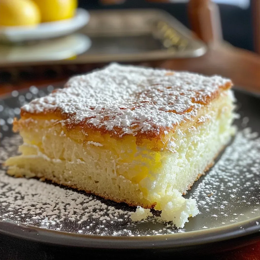 ['Bolo de limão sem farinha, em close, com textura suculenta.', 'Vista lateral de um bolo de limão sem farinha, com cobertura.', 'Bolo de limão sem farinha, mostrado em detalhe, com brilho.', 'Fatia de bolo de limão sem farinha, com um toque de limão.']