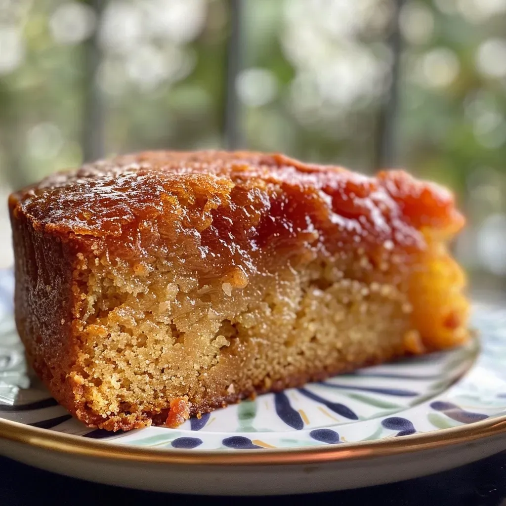 ['Bolo de tomate suculento com cobertura de açúcar de confeiteiro.', 'Fatia de bolo de tomate vista lateral, mostrando a textura macia.', 'Close de um bolo de tomate, evidenciando seus ingredientes frescos.', 'Pedaço de bolo de tomate com acabamento brilhante de açúcar.']