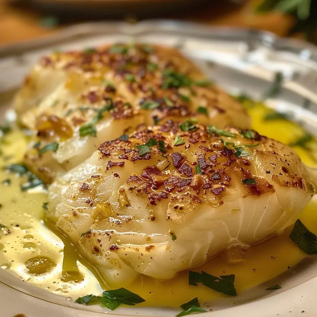 ['Close-up de Caras de Bacalhau com Alho Confitado.', 'Lado da Caras de Bacalhau mostrando a suculência e os alhos.', 'Detalhe de Caras de Bacalhau com ingredientes de alho confitado.', 'Imagem apetitosa de Caras de Bacalhau com alho e coentros.']