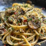 ['Espaguete cremoso com curry de coco em um prato.', 'Close-up de espaguete ao curry de coco, com textura cremosa.', 'Prato de espaguete ao curry de coco, com cogumelos shiitakes.', 'Espaguete ao curry de coco com parmesão e especiarias.']