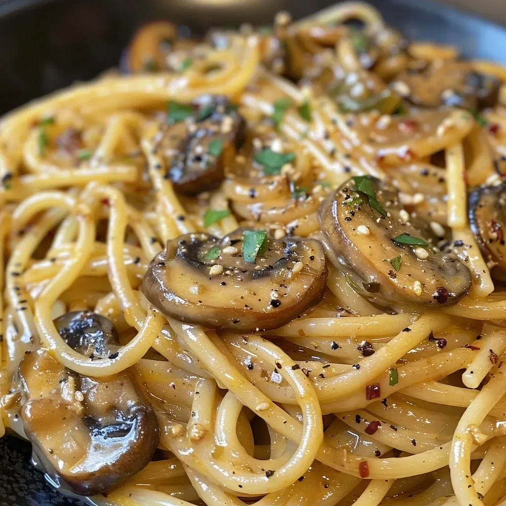 ['Espaguete cremoso com curry de coco em um prato.', 'Close-up de espaguete ao curry de coco, com textura cremosa.', 'Prato de espaguete ao curry de coco, com cogumelos shiitakes.', 'Espaguete ao curry de coco com parmesão e especiarias.']