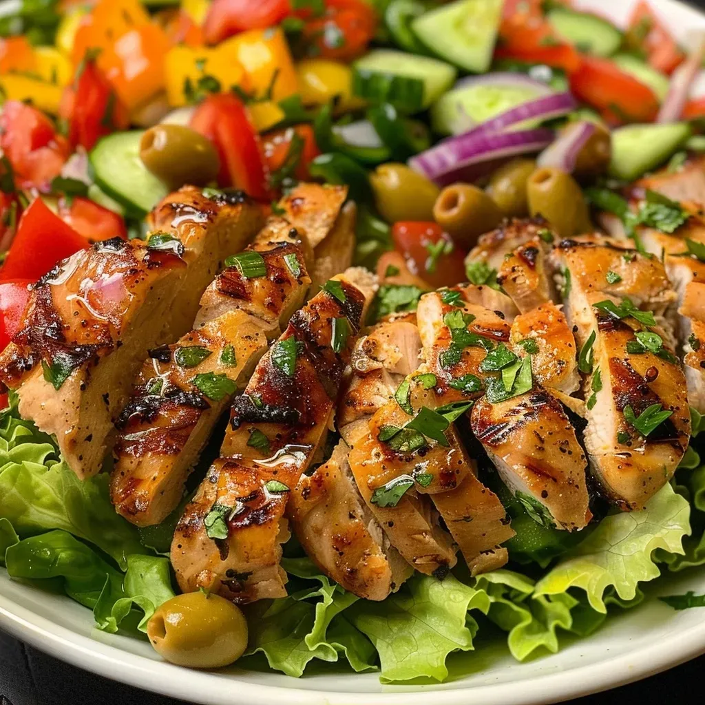 ['Peito de frango grelhado suculento com temperos peruanos.', 'Frango grelhado marinado, com especiarias e ervas visíveis.', 'Close-up de frango grelhado com cor dourada e textura suculenta.', 'Prato de frango grelhado, exibindo marinada e apresentação apetitosa.']